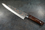 Takeshi Saji 210mm Gyuto B2 Rainbow Damascus Ironwood