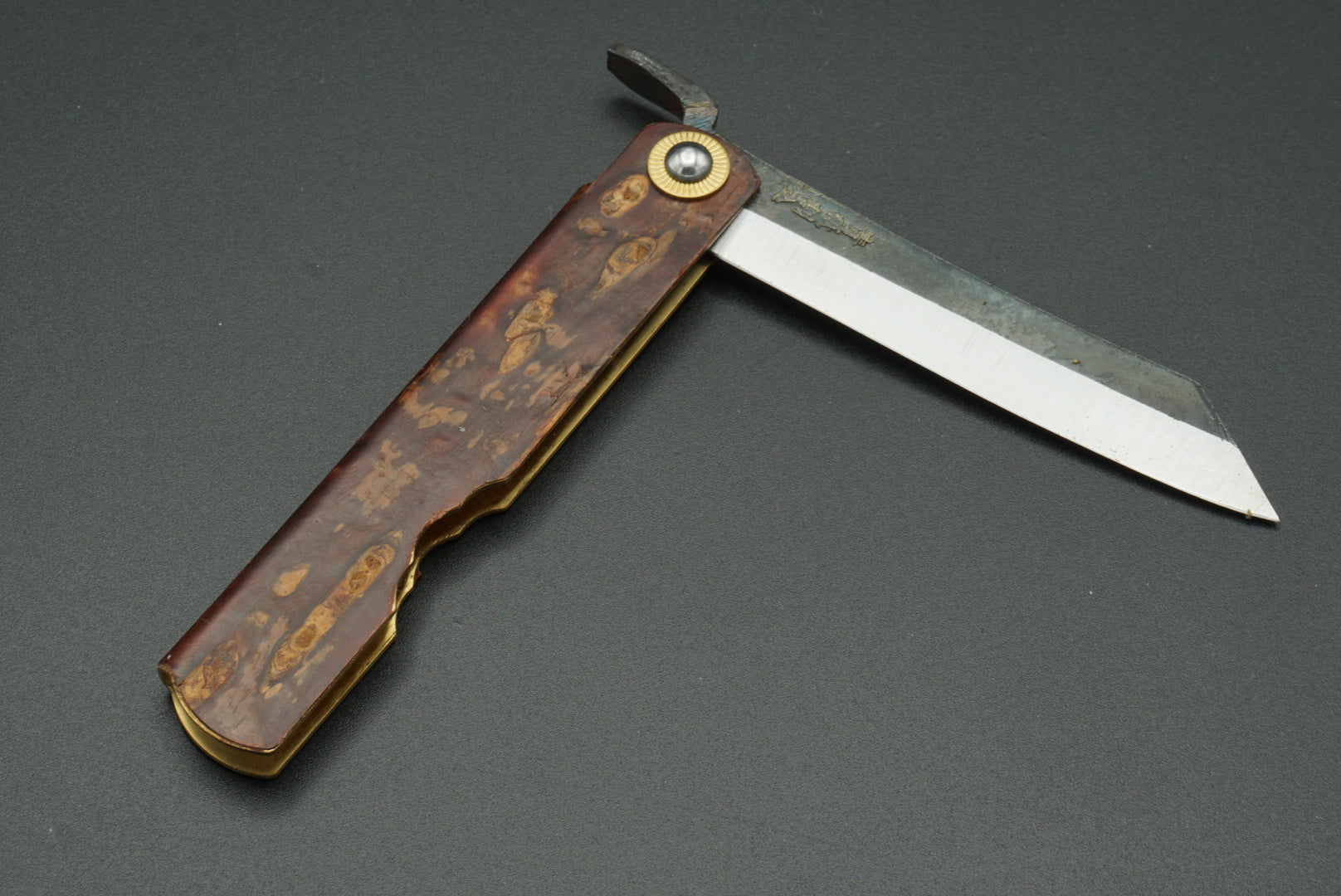 Kanekoma Kurouchi Birch Skin Large Higo no Kami - RealSharpKnife.com