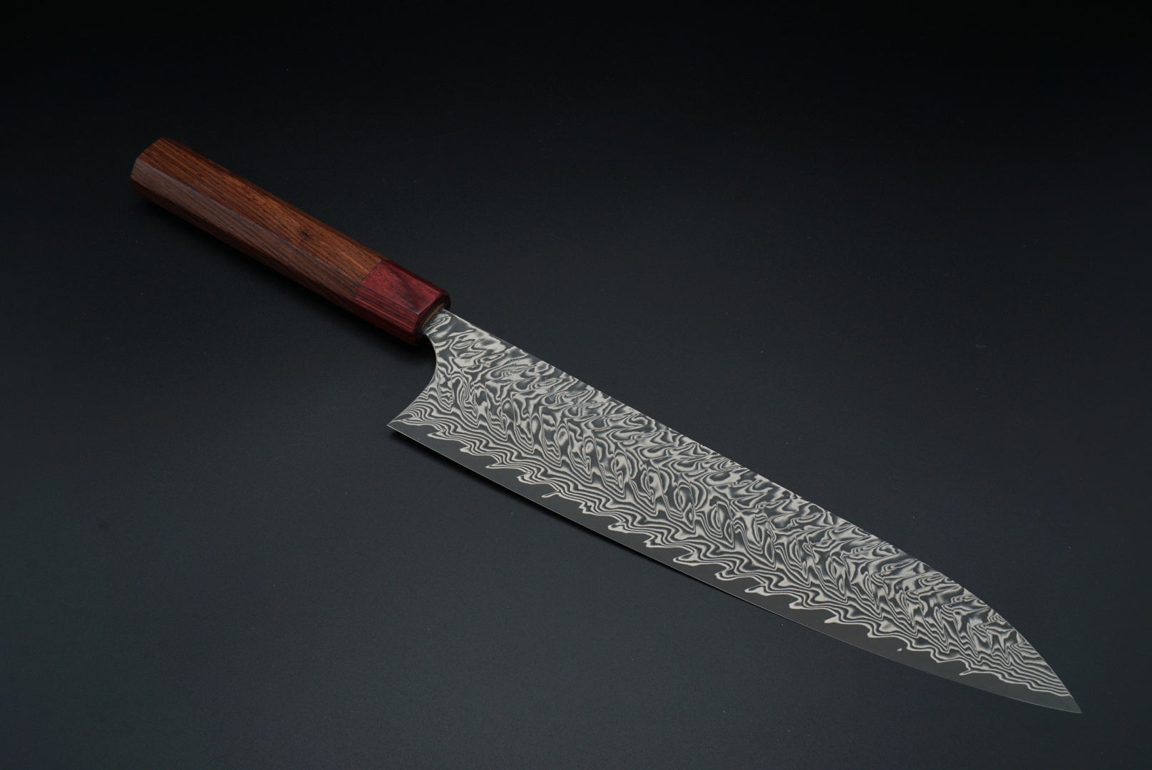 Kato SG2 240mm Gyuto Black Nickel Damascus - RealSharpKnife.com