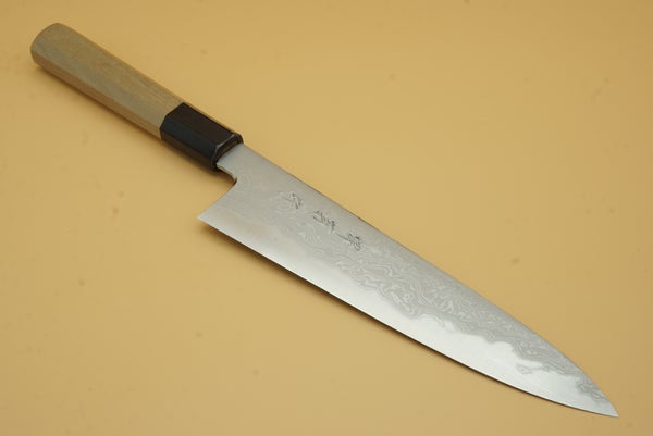 Sakai Kikumori Yoshikazu Tanaka B1 210mm Gyuto Damascus