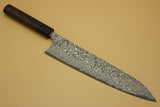 Kato VG10 240mm Gyuto Black Nickel Damascus - RealSharpKnife.com