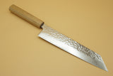Tsunehisa AUS-10 Polished Tsuchime Damascus 210mm Kiritsuke - RealSharpKnife.com