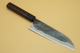 Tsunehisa Shirogami #2 Kurouchi Santoku - RealSharpKnife.com