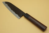Tsunehisa Shirogami #2 Kurouchi Santoku - RealSharpKnife.com