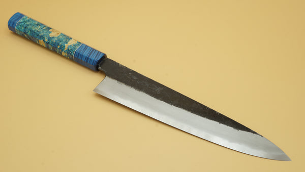 Sakai Kikumori Yoshikazu Tanaka Aogami#1 Kurouchi 240mm Gyuto Custom