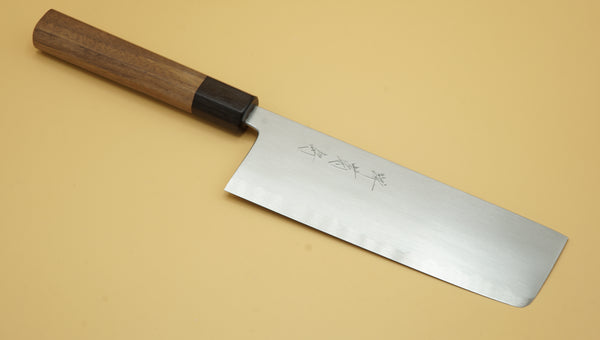 Sakai Kikumori Gokujyo By Yoshikazu Tanaka Kumori 165mm Nakiri - RealSharpKnife.com