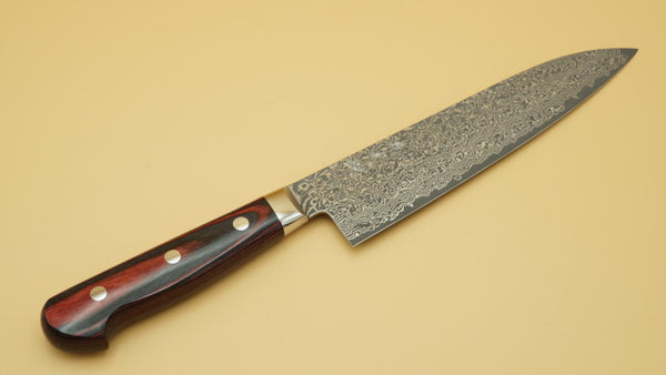 Kato Western VG10 180mm Gyuto Black Nickel Damascus - RealSharpKnife.com