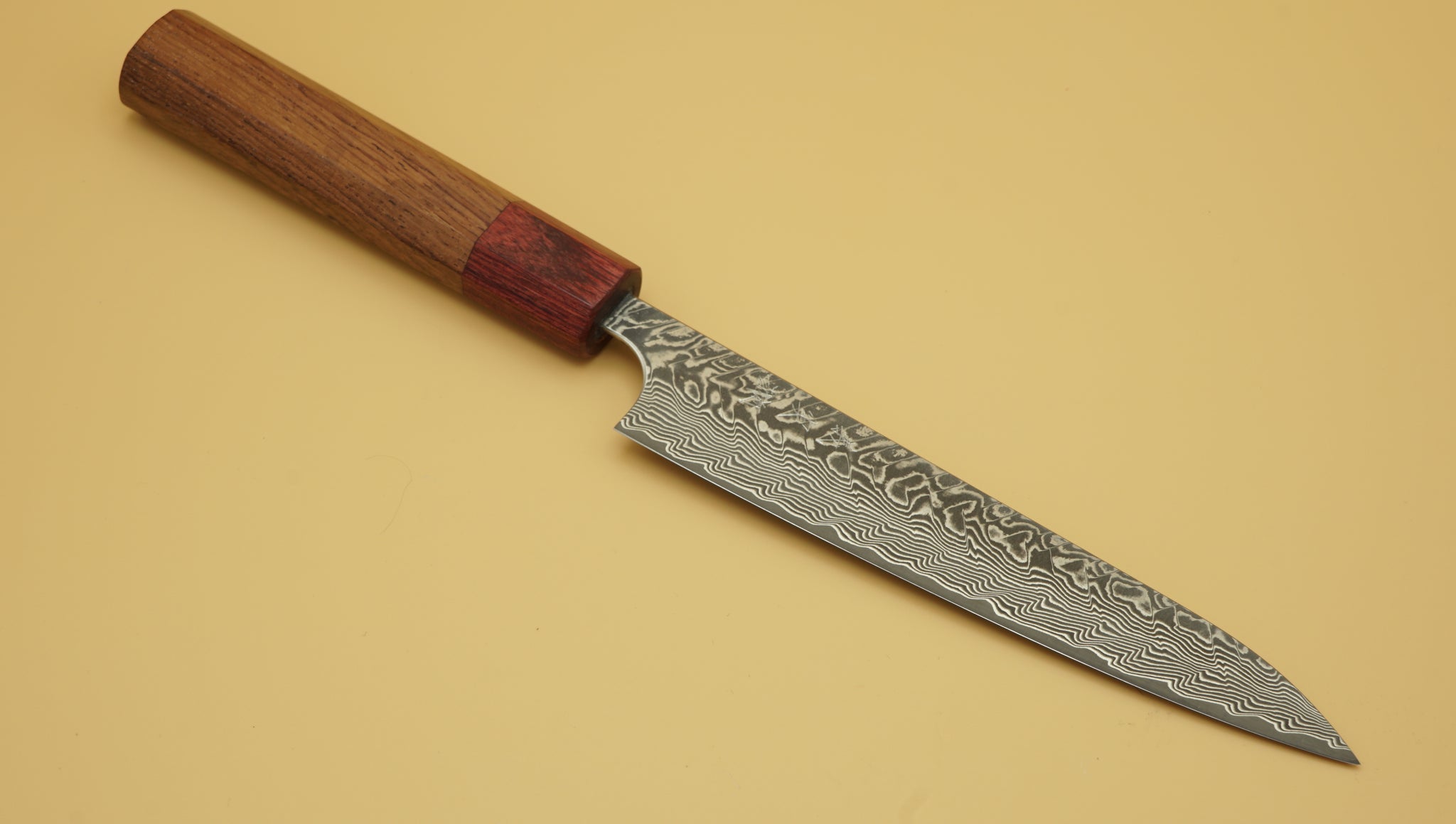 Kato SG2 150mm Petty Black Nickel Damascus - RealSharpKnife.com