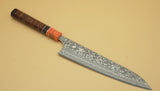 Kato VG10 210mm Gyuto Black Nickel Damascus Custom #1 - RealSharpKnife.com