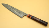 Kato VG10 210mm Gyuto Black Nickel Damascus Custom #1 - RealSharpKnife.com